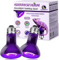 Reptile Night Heat Bulb 75W Purple UVA Basking Lamp E26 2 Pack